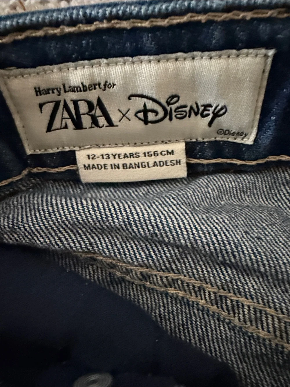 Zara Dark Blue Wide-Leg Denim Culottes